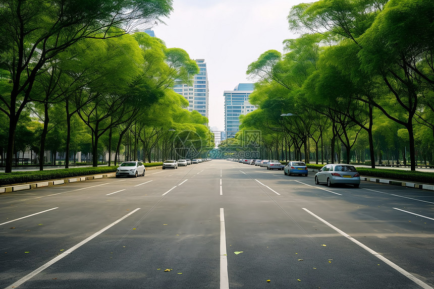 空旷的马路图片