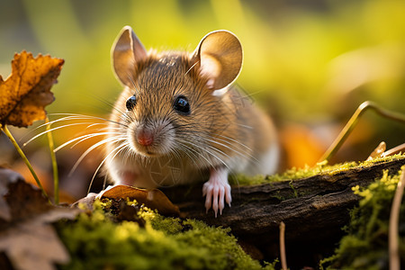 小老鼠在树林里图片