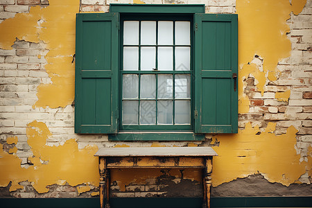 古董木砖窗背景