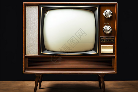 棕色的古董电视机图片