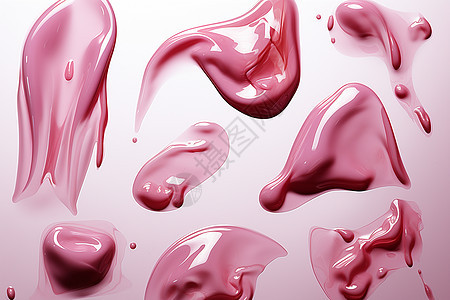 创意抽象的粉色液体图片