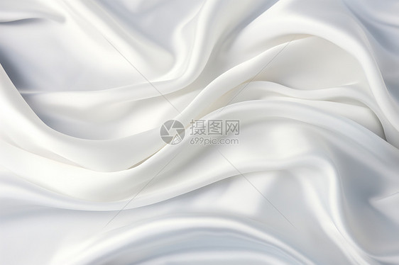 线条流畅的白色丝绸图片