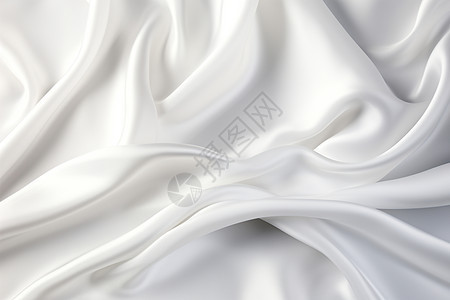 富有光泽的白色丝绸面料图片