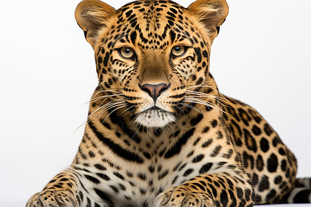 热带丛林中的豹子动物高清图片