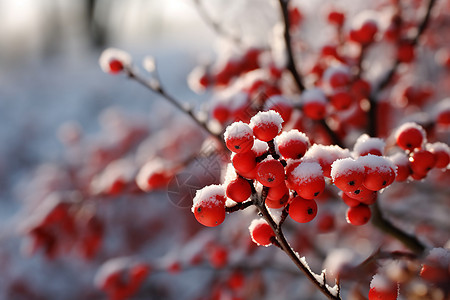 冬日中的红果图片