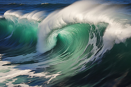 海浪奔涌的海面景观图片