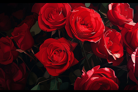 热情奔放的红玫瑰图片