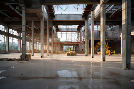 混凝土结构的工业厂房图片