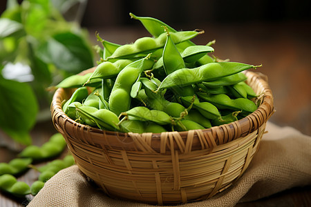 绿色豆类食品图片