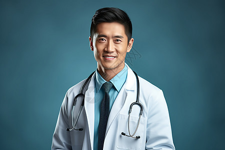 微笑的男医生背景图片