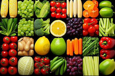 水果和蔬菜的大合照图片