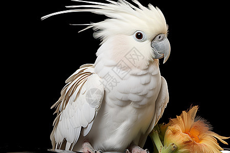白头白羽的鹦鹉图片