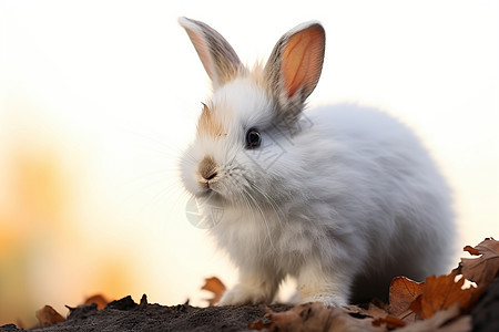 一只白兔图片