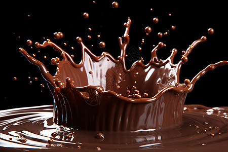 美味诱人的巧克力牛奶背景图片