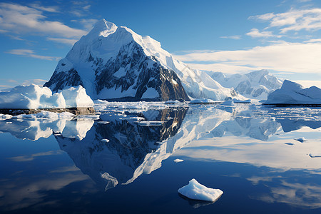 环境污染导致冰川融化的现象背景图片