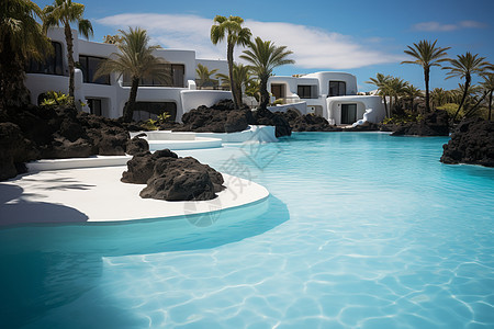 热带度假岛屿的豪华酒店图片