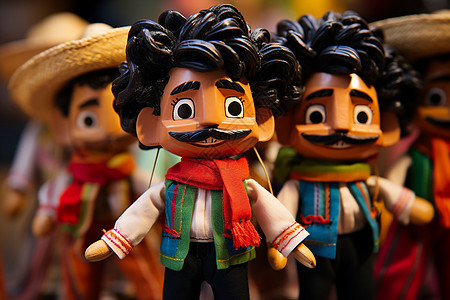 传统文化的墨西哥戏剧人偶图片