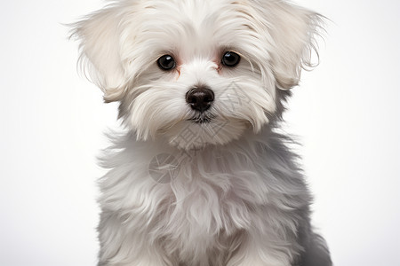 白色的可爱小狗图片