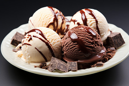 巧克力味的冰淇淋图片