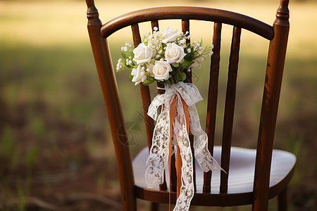 浪漫的草坪婚礼装饰图片