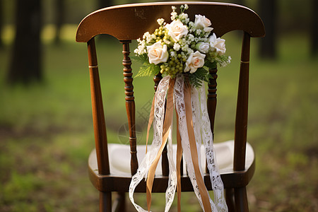 清新自然的草坪婚礼装饰图片