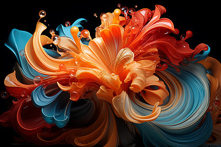 抽象彩色漩涡图片