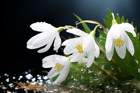 河边植物河边的白花背景