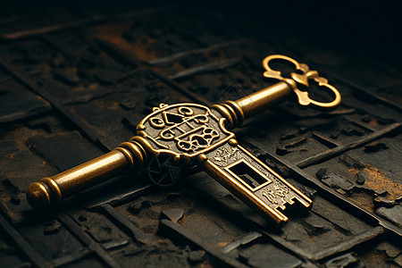 金光闪耀的钥匙图片