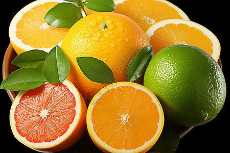新鲜的柑橘水果图片