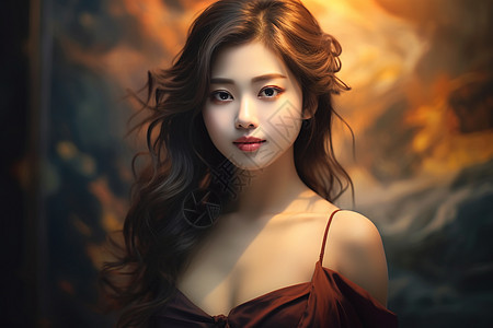 迷人魅力的亚洲女子图片