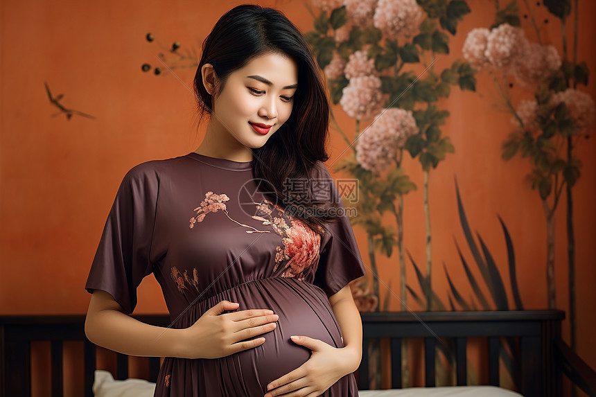 爱意满满的亚洲孕妇图片