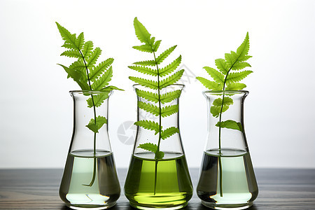 培养瓶里的绿植背景图片