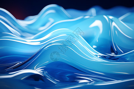 蓝色交织的波浪图片