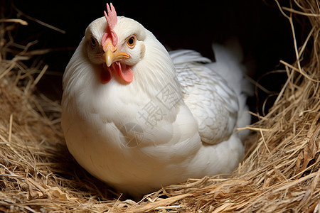 巢中的一只鸡图片