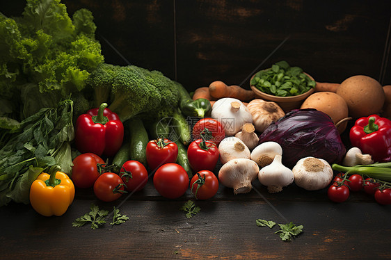 丰收的健康蔬菜图片