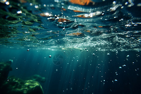 水下光影背景图片