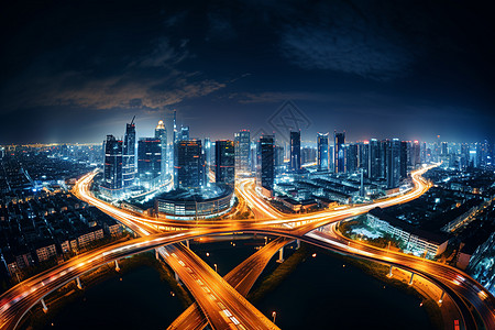 繁华大都市夜景图片