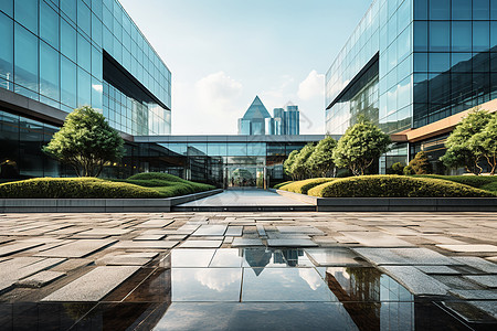 玻璃大楼的建筑图片