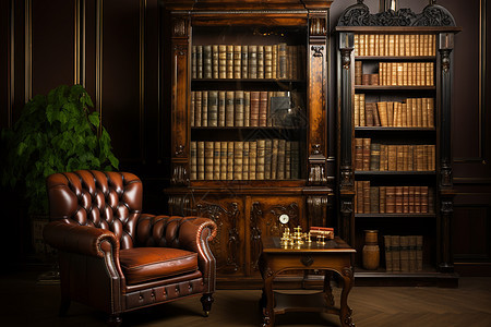 室内古典的书房设计图片
