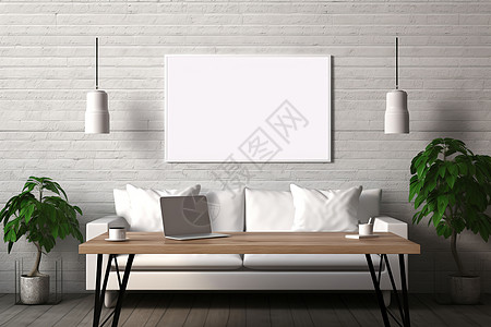 现代风格的客厅背景图片