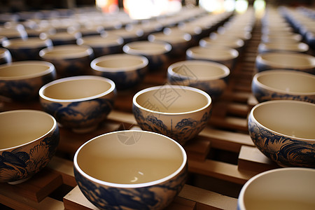 烧制的传统瓷碗图片