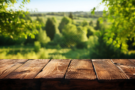 户外木质的桌板背景图片