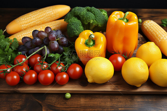 健康饮食的新鲜蔬果图片