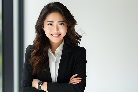自信的亚洲商务女性图片