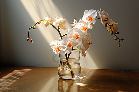 室内家居的兰花花瓶背景图片