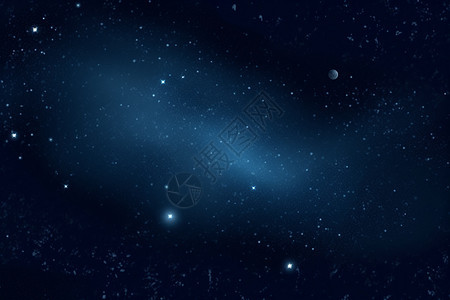 星空之中的神秘星系背景图片