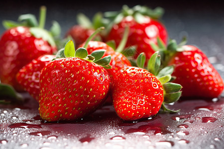 酸甜可口的草莓水果图片