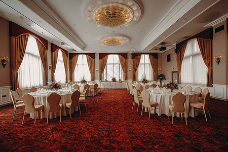金色繁华的宴会厅背景图片