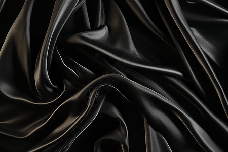 优雅柔滑的黑色丝绸背景图片