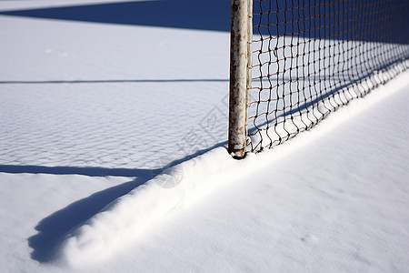 冰雪中的网球场图片